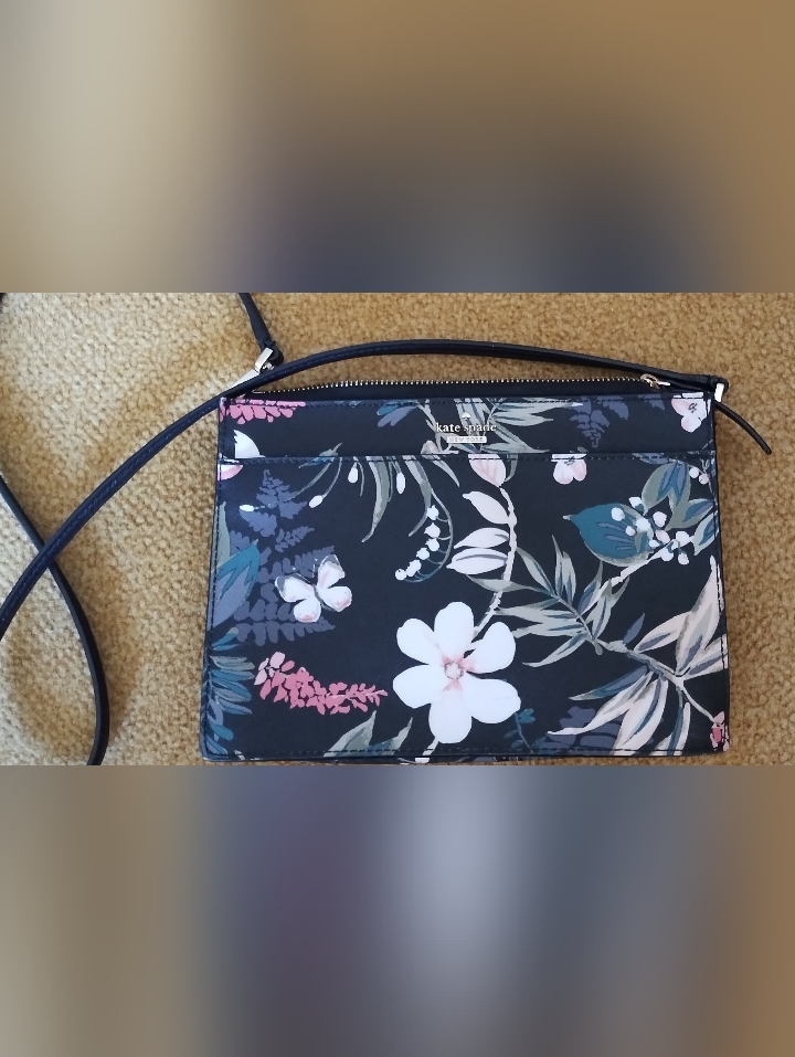 Kate Spade Botanical Print Leather Crossbody Bag